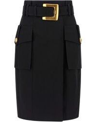 Balmain - Wrap Skirt - Lyst