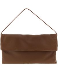 Elisabetta Franchi - Logo Shoulder Bag Borse A Spalla E Tracolla Marrone-Donna - Lyst