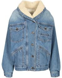 Isabel Marant - Pimia Denim And Faux Fur Jacket - Lyst