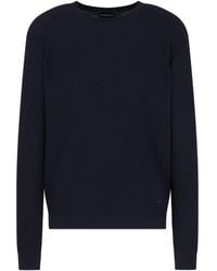 Emporio Armani - Wool Crewneck Jumper - Lyst