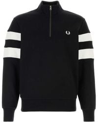 Fred Perry - Cotton Sweatshirt - Lyst
