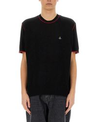 Vivienne Westwood - T-Shirt Alex Con Cuciture A Contrasto - Lyst