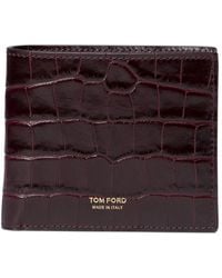 Tom Ford - Croc T Line Wallets & Card Holders - Lyst