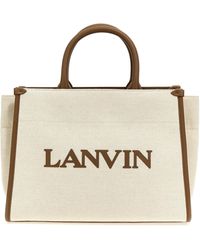 Lanvin - Logo Canvas Shopping Bag Tote Bag - Lyst
