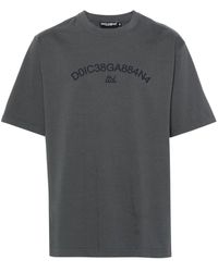 Dolce & Gabbana - T-Shirt With Logo Application - Lyst