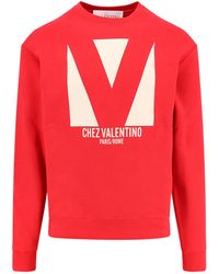 Valentino - Cotton Sweatshirt With Frontal Chez Print - Lyst