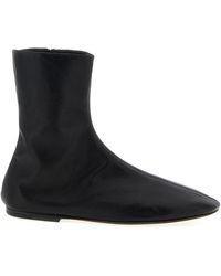 Dries Van Noten - Leather Ankle Boots Stivali E Stivaletti Nero-Donna - Lyst
