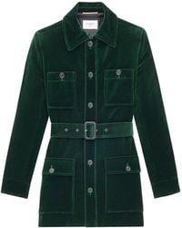 Saint Laurent - Sahariana Velvet Blazer - Lyst