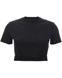 Givenchy - Cropped T Shirt Nero - Lyst