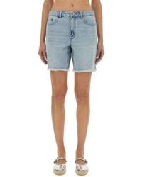 Michael Kors - Denim Boyfriend Shorts - Lyst