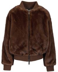 P.A.R.O.S.H. - Faux Fur Bomber Jacket - Lyst