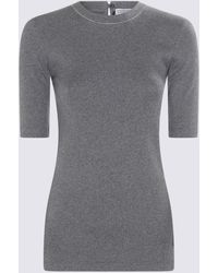 Brunello Cucinelli - T-Shirts And Polos Blacks And Greys-Donna - Lyst