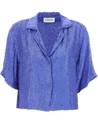P.A.R.O.S.H. - Sequin Shirt Camicie Viola - Lyst