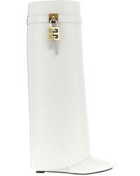 Givenchy - Shark Lock Stivali E Stivaletti Bianco-Donna - Lyst