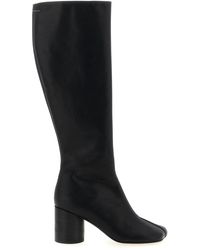 MM6 by Maison Martin Margiela - Anatomic Stitch Stivali E Stivaletti Nero-Donna - Lyst