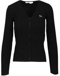 Maison Kitsuné - Fine Ribbed Cardigan Knitwear - Lyst