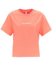 Sporty & Rich - Drink More Water T Shirt Rosa - Lyst
