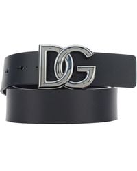 Dolce & Gabbana - Leather Logoed Belt - Lyst