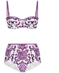Dolce & Gabbana - 'Maiolica' Print Bikini - Lyst