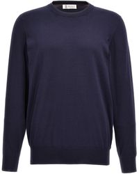 Brunello Cucinelli - Cotton Sweater Maglioni Blu - Lyst