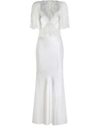 Self-Portrait - Long Dress With Buttons - Lyst