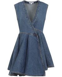 Alaïa - Wrap Cotton Mini Dress-Donna - Lyst