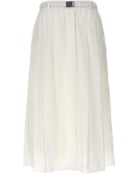 Brunello Cucinelli - Cotton Blend Midi Skirt Skirts - Lyst