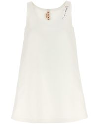 Marni - Logo Embroidery Dress - Lyst