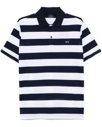 Paul & Shark - Striped Cotton Polo Shirt - Lyst