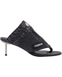 Coperni - Denim Sandals With Logo Patch - Lyst