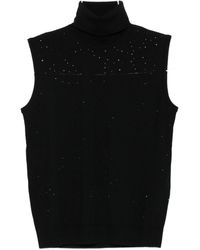 Emporio Armani - Wool Turtle-Neck Top - Lyst