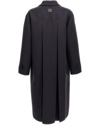 Fendi - Double Wool Coat Trench E Impermeabili Blu-Uomo - Lyst