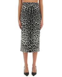 Dolce & Gabbana - Gonna Longuette - Lyst