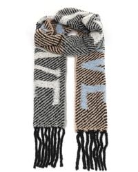 Loewe - Alpaca And Wool Blend Scarf Scarves And Foulards Grey - Lyst