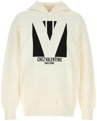 Valentino Garavani - Ivory Cotton Sweatshirt - Lyst