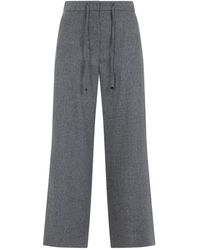 Max Mara - Virgin Wool Floria Cropped Pants-Donna - Lyst
