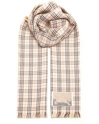 Burberry - Check Wool Scarf Scarves And Foulards - Lyst