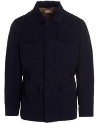 Brunello Cucinelli - Funnel Neck Fitted Raincoat - Lyst