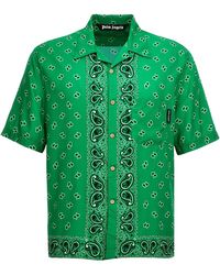 Palm Angels - Paisley Bowling Camicie Verde - Lyst