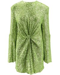 Nervi - Mini Dress With Sequins And Knot On The Front - Lyst