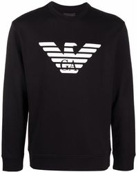 Emporio Armani - Logo-print Cotton Sweatshirt - Lyst
