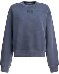 Alexander Wang - Blue Logo Puff Print Sweatshirt - Lyst