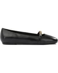 Pinko - Leather Ballet Flats With Square Toe Ballerinas - Lyst