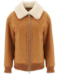 Stand Studio - Bomber In Eco Shearling Lillee - Lyst