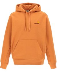 Carhartt - American Script Felpe Arancione-Uomo - Lyst