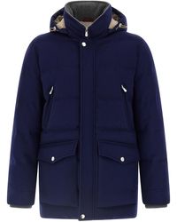 Brunello Cucinelli - Flannel Down Jacket Puffer Jackets - Lyst