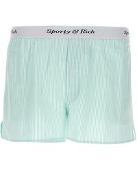 Sporty & Rich - Boxer Shorts Bermuda, Short Celeste - Lyst