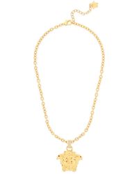 Versace - La Medusa Necklace With Crystals - Lyst