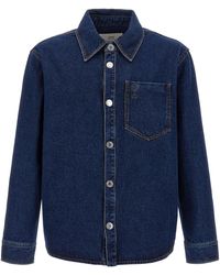 Ami Paris - Ami De Coeur Camicie Blu-Uomo - Lyst