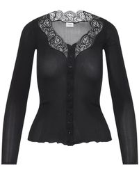 Saint Laurent - Silk Cardigan-Donna - Lyst